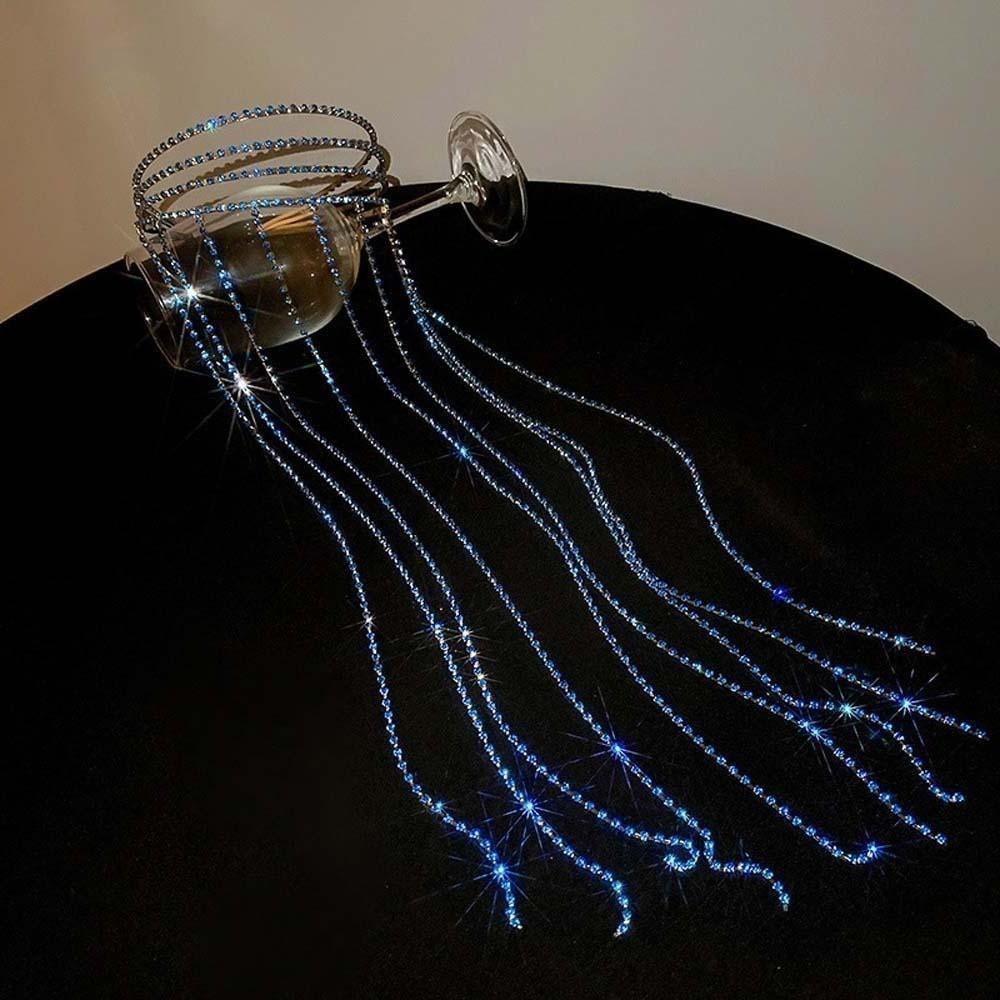 Sweet 4 in 1 Hair Bands with Tassels Elegant Women Hair Hoop Twinkle Hairband  Banquet