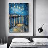 Van Gogh Stjärnhimmel Posters Landskapsbilder Dukmålning Väggkonstbilder för vardagsrum Modern heminredning Ingen ram