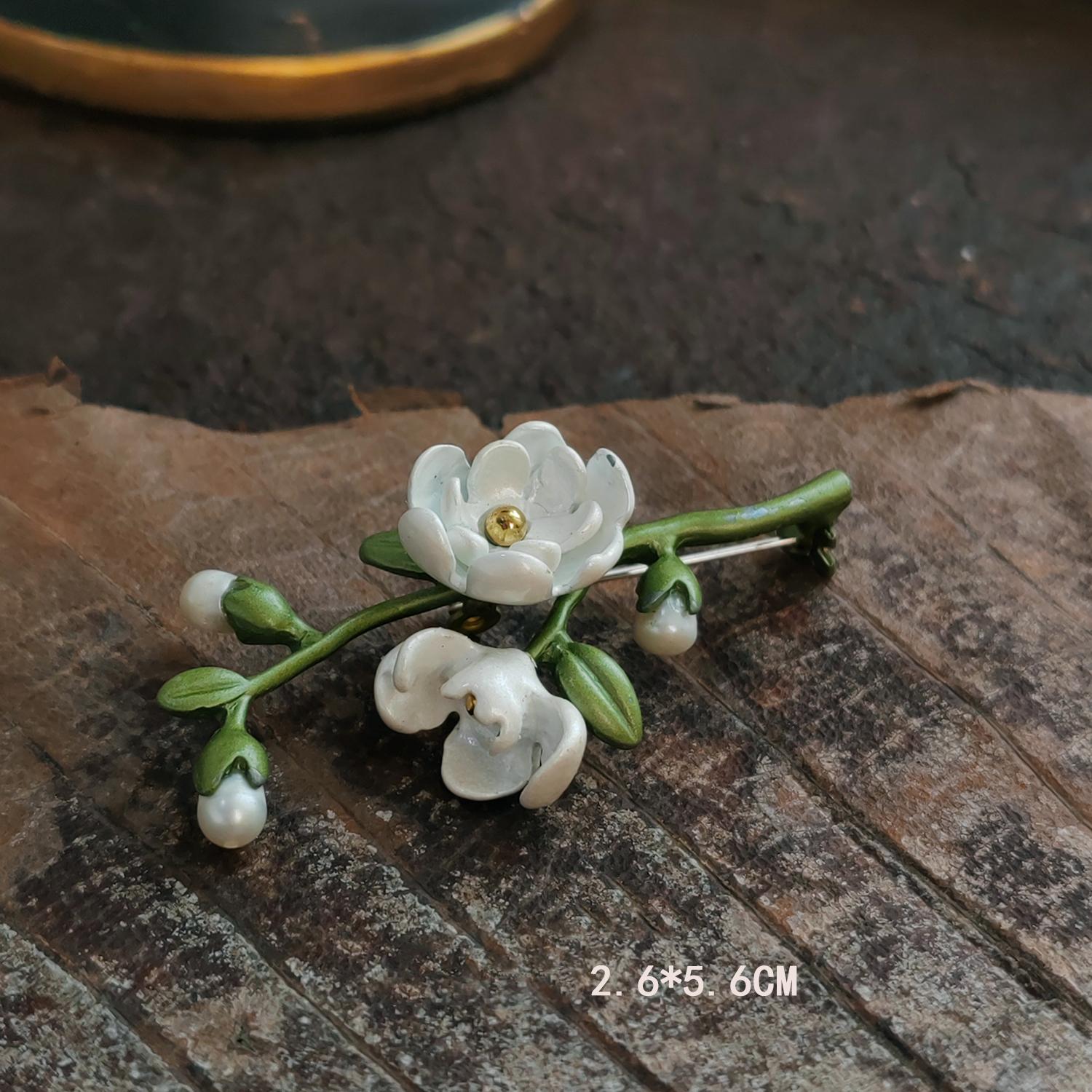 

Классические женские эмалевые значки-броши с жемчугом, листьями и подсолнухом, элегантные женские изысканные украшения для одежды и костюмов