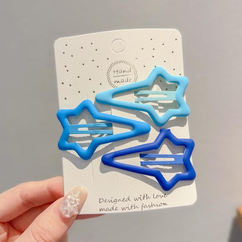 Y2K Dopamine Color Pentagram Small Hair Clip for Women & Kids - Cute Bangs & Side Hair Accessory
