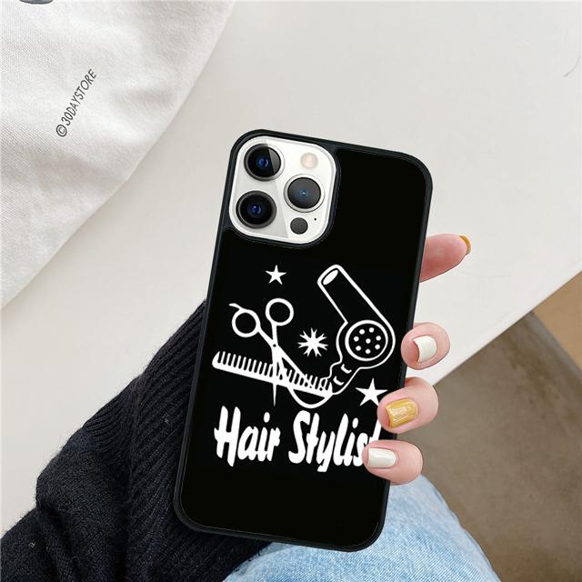 Barber Shop Hair Stylist Phone Case Cover For iPhone 17 Air 15 16 14 13 12 Pro Max 11 Pro Max Plus Coque Shell