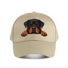 Realistischer Rottweiler Hund lugt Kunst Druck Heim Dekoration Baseball Kappe Mode Unisex Sonnenhut Damen Outdoor Sport Snapback Kappe