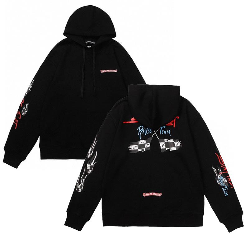 817 CHROME HEARTS 2025 Podzim a Zima Nová Mikina s Kapucí s Logem Klasického Stylu ve Velkých Velikostech, Vhodná pro Páry k Nošení