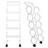 5-8 Steps Wall Mounted Invisible Telescoping Attic Stairs Anti-Slip Steps Retractable Ladder 49in-78in Vertical Height for Home