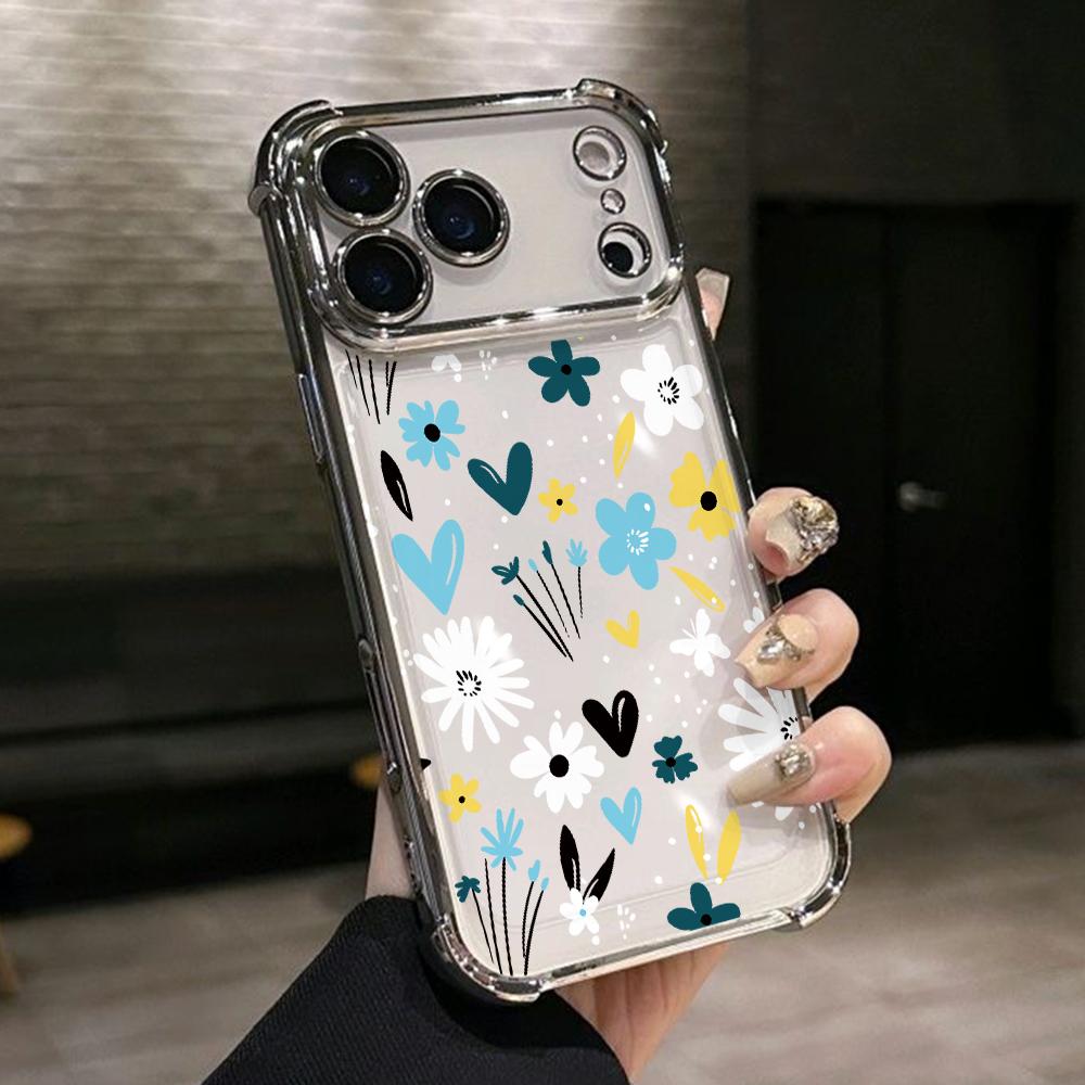 

Fashion Flower Pattern Phone Case for Google Pixe 10 9 9A 8 8A 7 7A Pro XL 5G Anti-drop Transparent Soft Cover Google Pixel 9