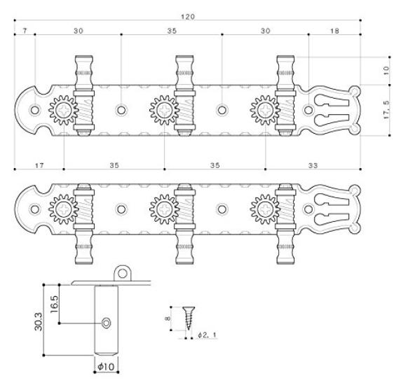 GOTOH Classic Guitar Tuners, 1W Button, Gold (35G16001WX) 35G1600-1W