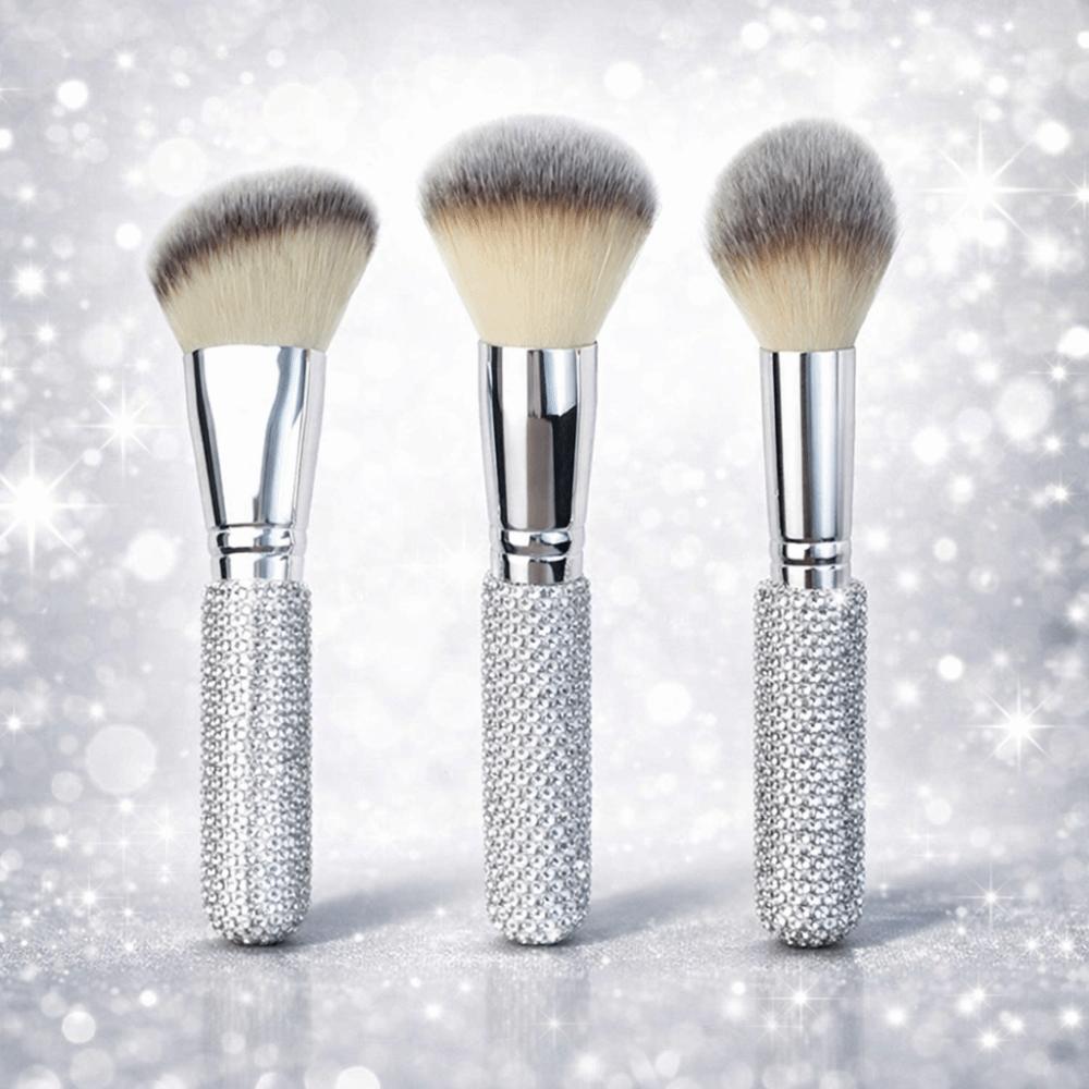 Soft Bristles Makeup Brushes Diamond Embedded Multi-Functional Brush  Various Makeup Looks