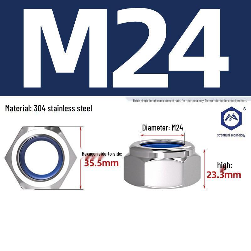 304 Stainless Steel Nylon-Insert Lock Nut DIN985