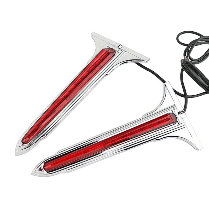 2pcs Motorcycle Rear Saddlebag Side Accents Tail Brake Lights for Harley-Davidson Touring Street Electra Glides Road Kings