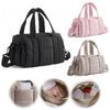 Women Nylon Quilted Duffle Bag Lightweight Crossbody Bags for Workout Yoga Daily Commute