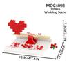 MOOXI City Wedding Bar Jail Penguin Park DIY Diorama Assembly Model Kit For Adults Building Blocks Sets Children Toys MOC Bricks