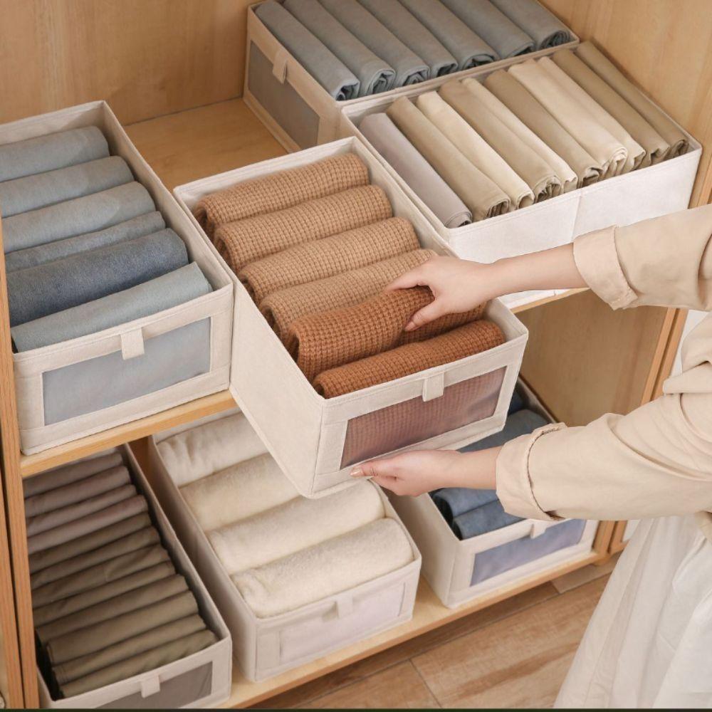 Space Saving Quilt Storage Bag Fabric Sorting Storage Box New Folding Storage Baskets