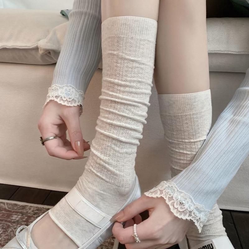 Summer Lightweight Stocking Stack Stockings Footed Leg Cover Ballet Style Long Socks Mesh Leg Stockings Pure Cotton Socks