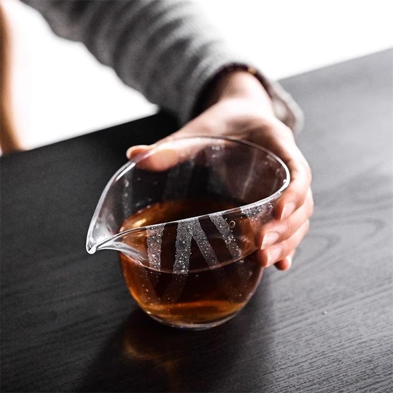 Japanese Style 200ML Bubble Heat-resistant Glass Fair Cup Tea Pitcher Chahai Thicken Justice Cup Kung Fu Tea Cup Set Accessories