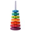 Yiying Cognitive Rainbow Rotating Tower Toy for Toddlers - Educational Geometric Stacking & Spinning Rings