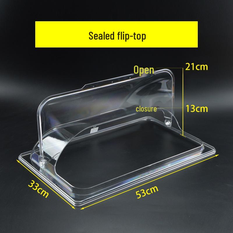 Transparent Flip-Top Cake and Fruit Display Tray with Lid