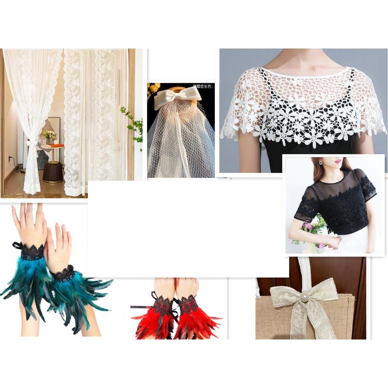 1PC DIY Curtains Flexible Skirts Soft Hair Accessories Trim Material Gift Packaging Delicate Tablecloths Lace Decorative 5.5CMx1M