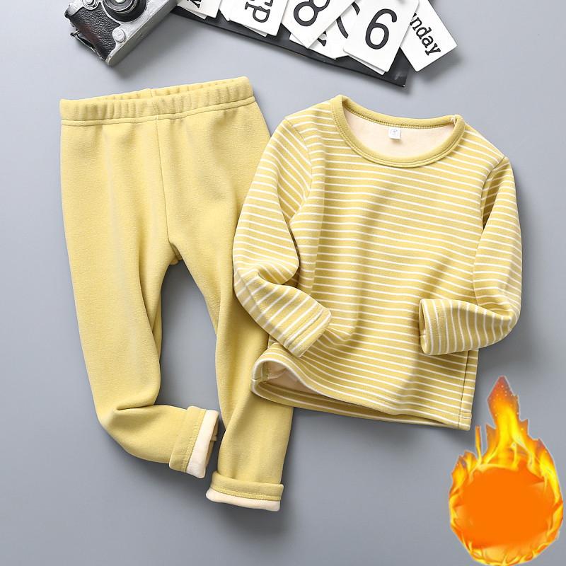 Herbst Winter Kinder Verdicken Warme Pyjamas Baby Jungen Mädchen Cartoon Langarm Pyjamas Kleinkind Nachtwäsche Kleidung Sets