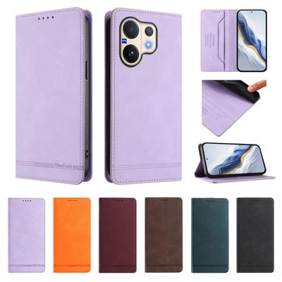 Luxury Leather Flip Phone Case On For Coque Vivo V60 V50 V40 Lite V50E V30E V40 V30 Pro V40 V30 SE Wallet Magnetic Bracket Cover