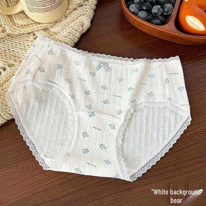 2025 Floral Antibacterial Cotton Women's & Girls' Soft Triangular Panties