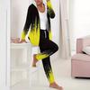 1116 Women's Clothing Autumn and Winter New 1D Digital Printing Casual Fashion Hooded Top Trousers Suit Women