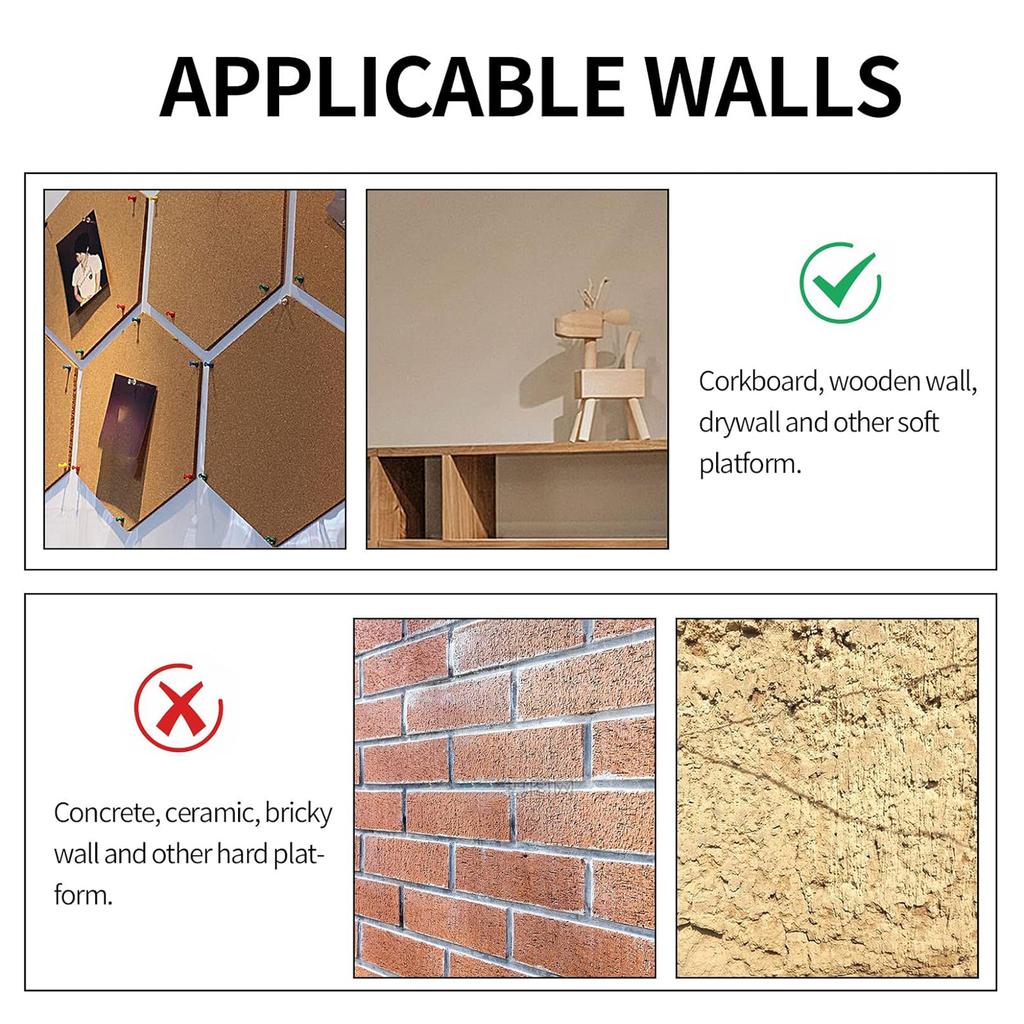 30 Pack Wall Nails for Hanging Double-Headed Nails for Hanging Pictures Decorative Push Pin Hangers Nails for Drywall