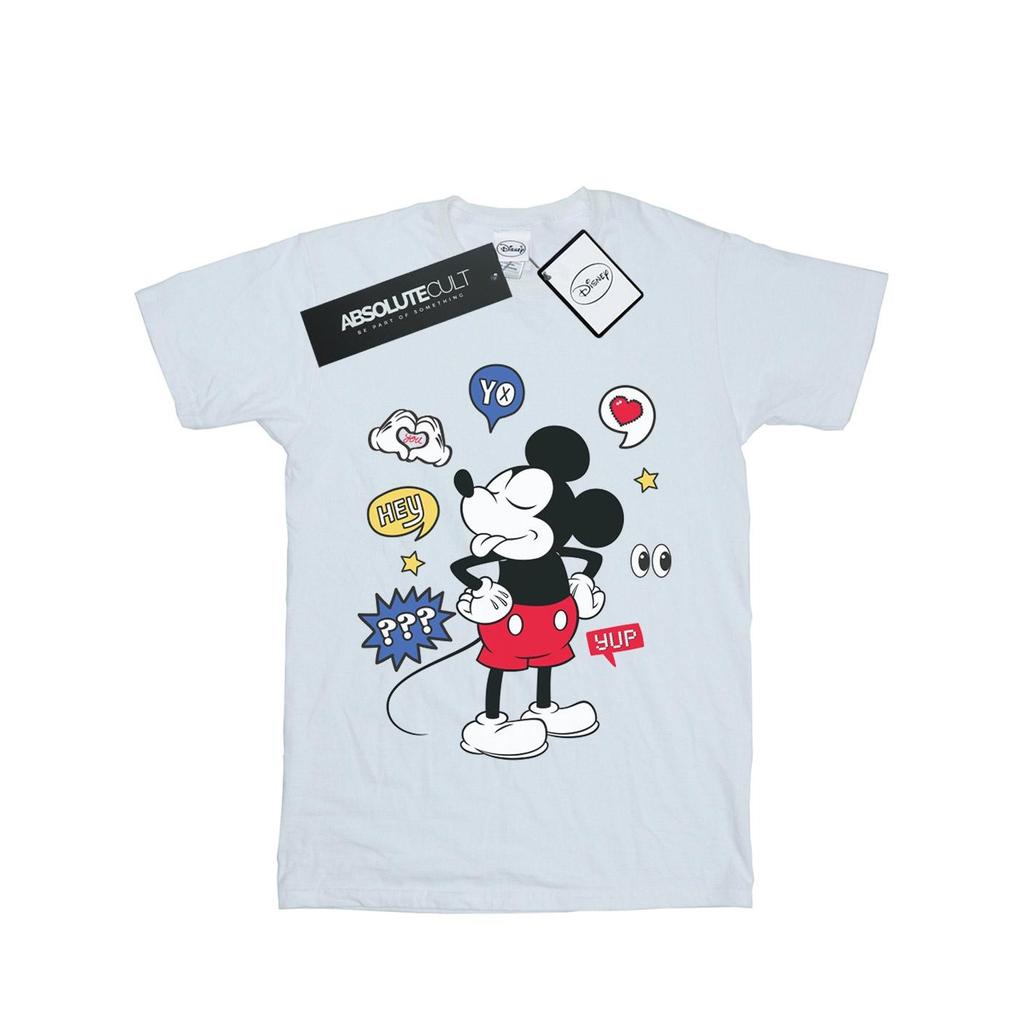 Disney Girls Mickey Mouse Tongue Out Cotton T-Shirt