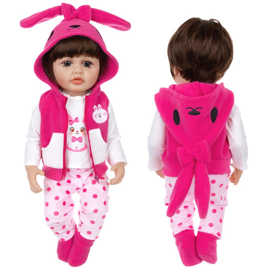 22-Inch Reborn Doll Clothes - Animal Cartoon Series Baby Soft Glue Outfit (55CM)