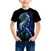 Cartoon Fun 3D Printed Children T-shirt Casual Round-Neck Loose Fashionable Comfortable Breathable Versatile Sports T-shirt