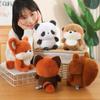 Kawaii Zvířecí Série Plyšová Panenka Stolek se Slony Prasátky Psem Ovcí Kočkou Liškou Roztomilé Plyšové Hračky pro Kluky a Holky Dárky k Narozeninám