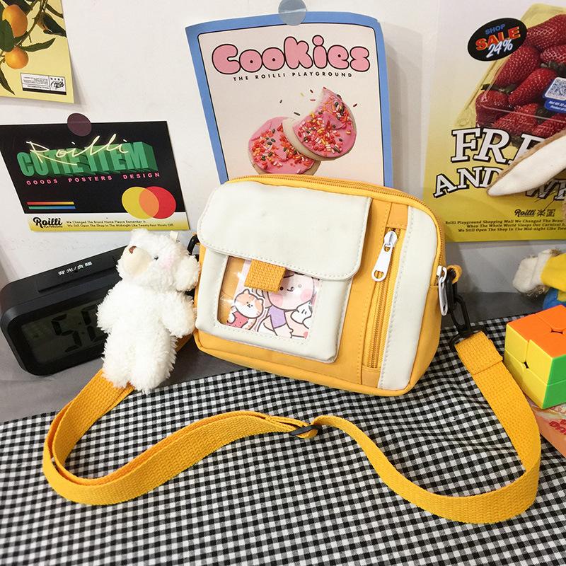 New Canvas Bag Female Student Small Bag Wind Messenger Bag Literary Versatile Cute Shoulder Bag