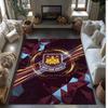 Fotbalový potisk West Ham United, Křišťálový sametový koberec, Pohodlný, Absorpční, Protiskluzový, Koberec na podlahu do interiéru