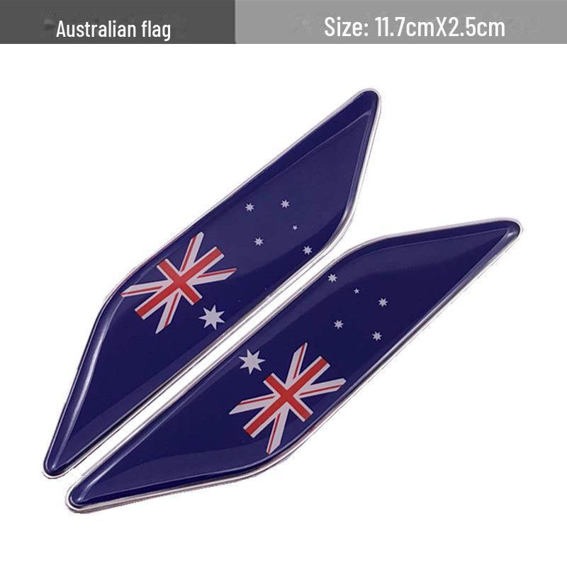 Europäischer Auto-Dekor-Metallaufkleber für Kotflügel - Deutschland, Frankreich, Italien, Kanada