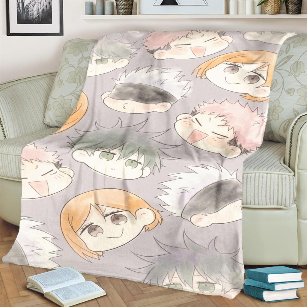 Jujutsu Kaisen Design Blanket Soft Warm Flannel for Bedrooms, Sofas, Beds, Chairs, Picnics, Travel