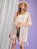 2026 Summer Plus Size Tassel Beach Cover-up: Women's Lightweight Knit Cardigan