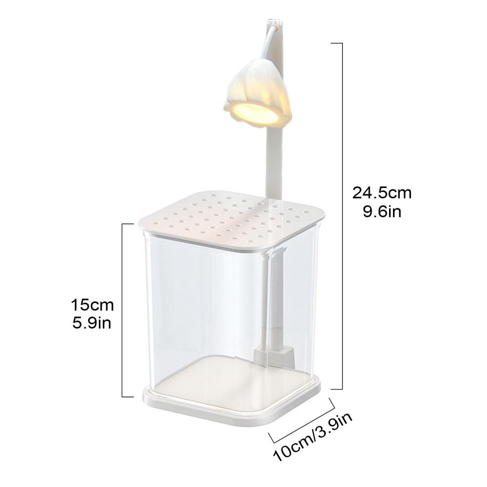 

Настольный ландшафтный аквариум для петушков Настольный аквариумный аквариум с ночником и зеленым кристаллом для рыб креветок маленьких белый