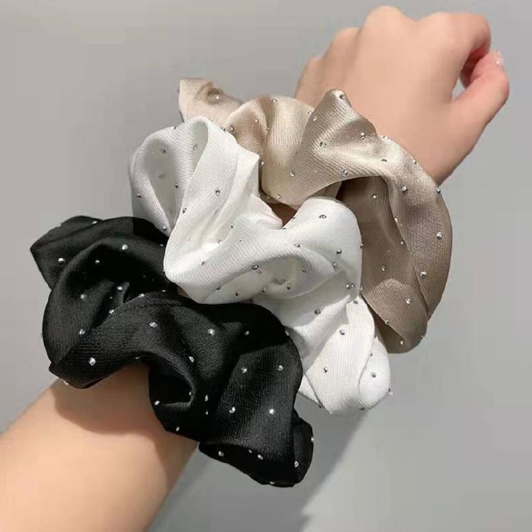 Decorative Rhinestones Hair Ties Stretchy Fabric Scrunchies Hairpiece for Everyday Wear Parties and Social Gatherings