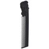 Zinc Alloy Oil Hair Comb Portable Three Dimensional Engraving Vintage Beard Comb for Hair Salon Home Black