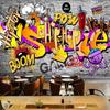 Photo Wallpaper 3D Graffiti Mural KTV Bar Background Wall Painting Restaurant Modern Creative Wall Papers For Walls 3D