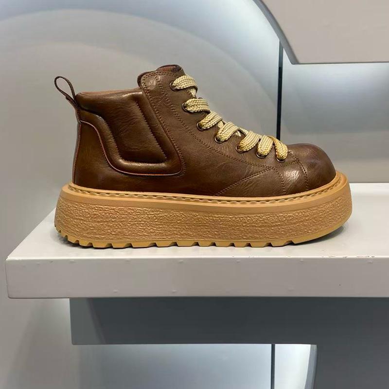 Martin boots autumn and winter new velvet warm retro Cherry cigarette tube short boots platform shoes 38