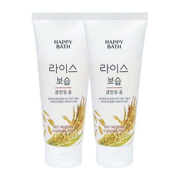 HAPPY BATH Rice Moisturizing Cleansing Foam 200g x2
