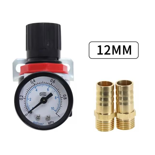 EU AR2000 Filettatura 1/4" BSP Regolatore di Pressione per Compressore d'Aria Pneumatico Valvola di Riduzione Raccordi Connettori 4MM 6MM 8MM 10MM 12MM