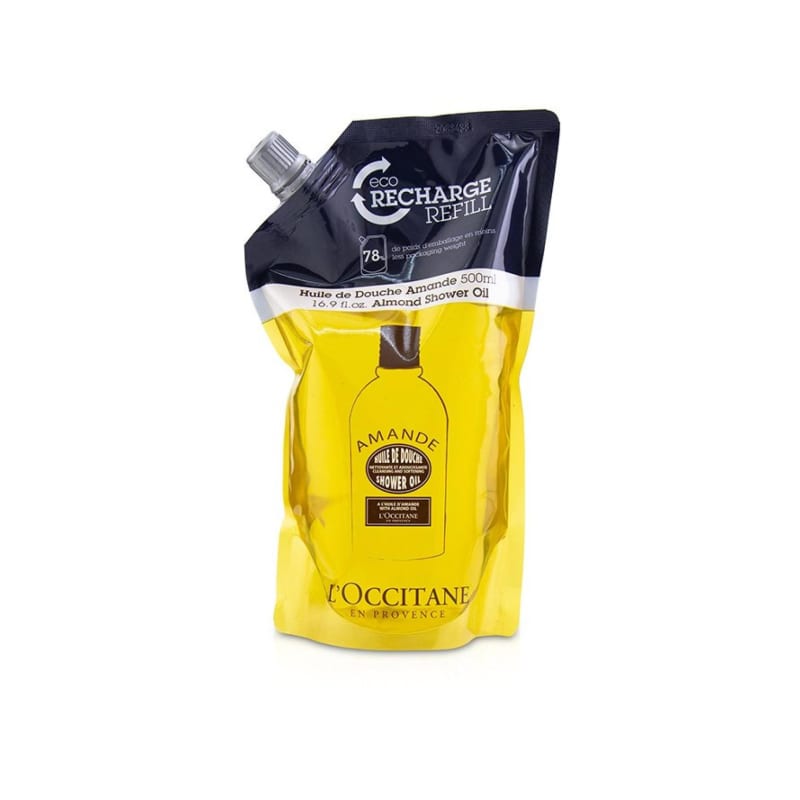 

L Occitane Миндальное очищающее и смягчающее масло для душа Эко-рефил 500 мл