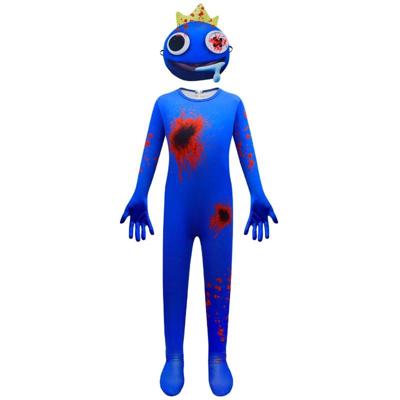 Halloween Rainbow Friends Color Game Blue Color Monster Costume onesie