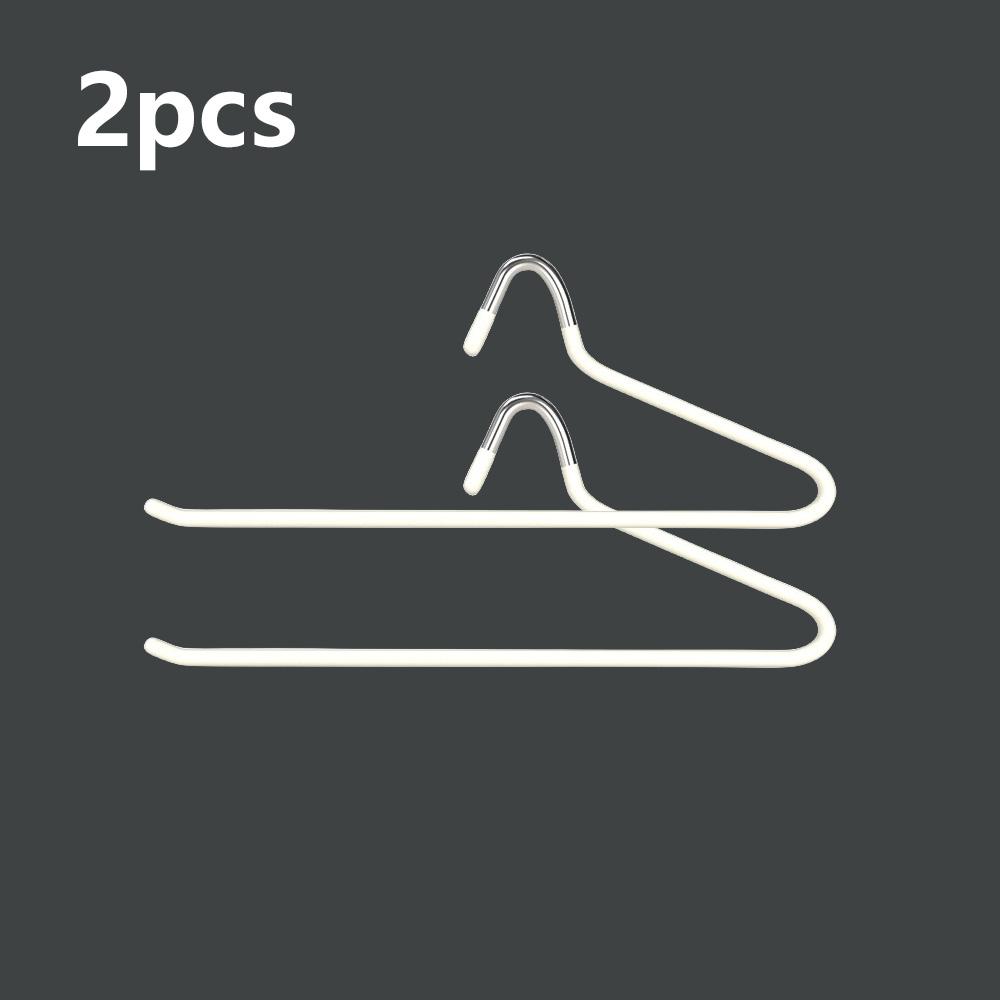 

2pcs/5pcs/10pcs Non-slip Pants Hangers, Metal Trouser Rack, Wardrobe Storage Hanger, Anti-slip Dipped Pants Hanger
