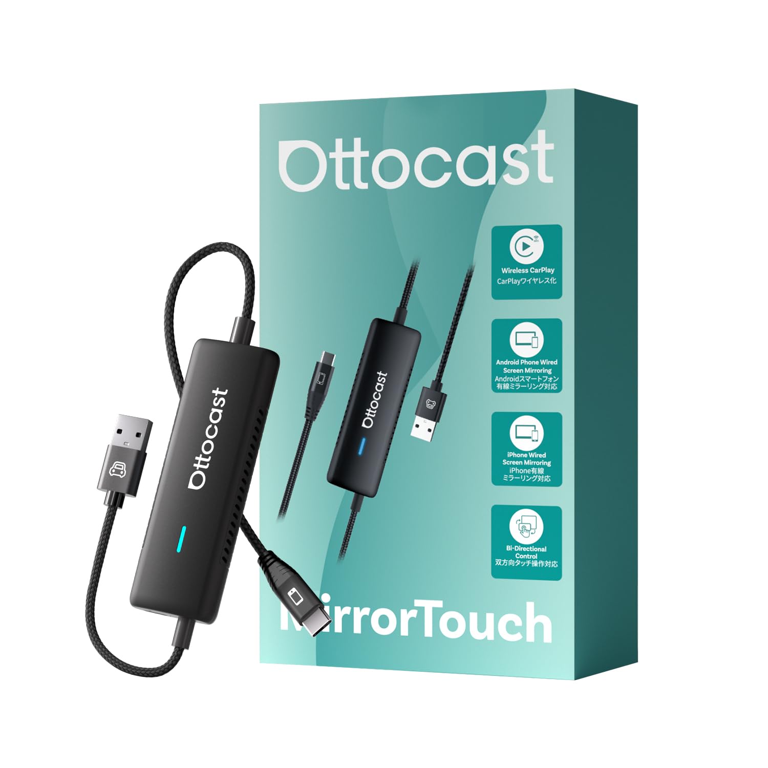 

Официальный OTTOCAST Mirror Touch 2025 Новый Зеркальный Дисплей Зеркалирование Вашего Смартфона на Большом Беспроводном Устройстве с Поддержкой CarPlay, Экран, Двустороннее Зеркалирование,