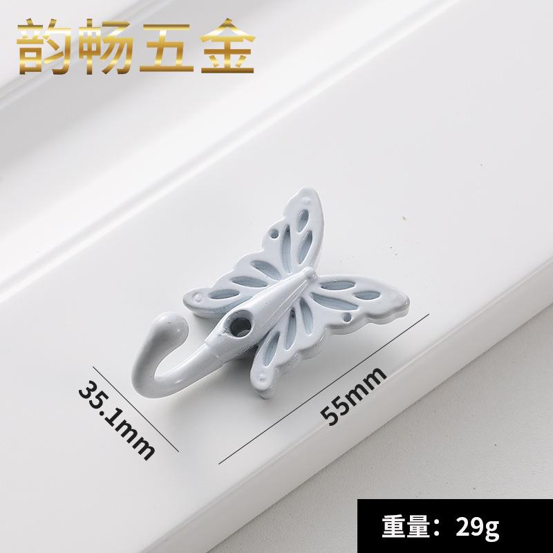 2 PCs Black/White/Bronze Color Butterfly Shaped Wall Hooks Wall Mounted Hanger for Coat Cloths Hat Towel Household Items