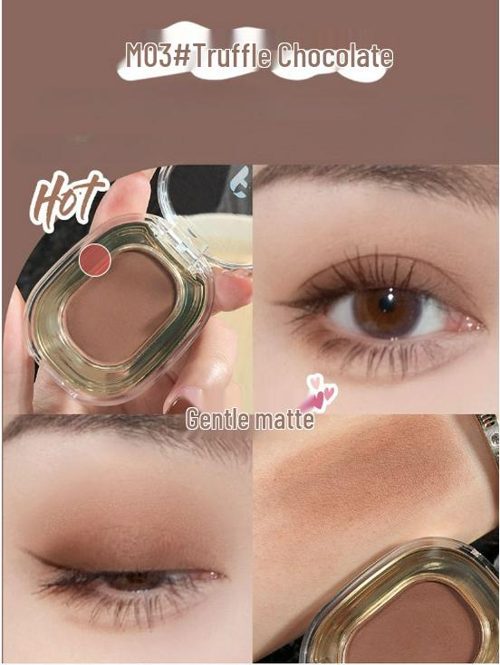 FAICCIA Smoky Pink Single Eyeshadow - Reduces Puffiness, Sheer Nude Makeup, Macaron Gray Shade #221