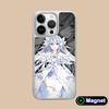 Date a Live Mio Takamiya Silver Plating Magsafe Mobile Phone Case for iPhone 17 16 15 14 13 12 11 Air Pro Max Plus Colorful