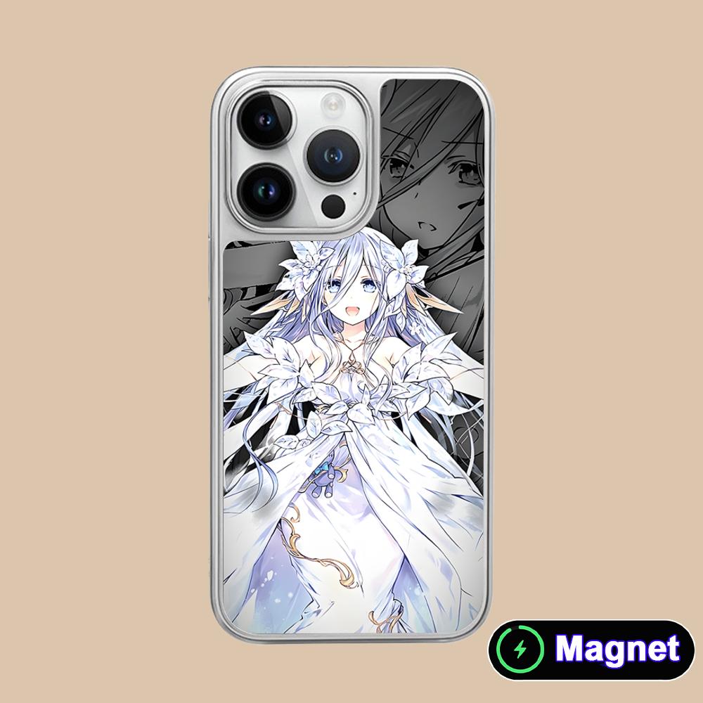 

Date a Live Mio Takamiya Silver Plating Magsafe Mobile Phone Case for iPhone 17 16 15 14 13 12 11 Air Pro Max Plus Colorful iPhone 11